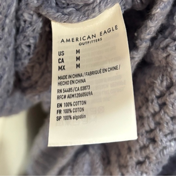 American Eagle Outfitters Light Blue V-Neck Sweater - Picture 11 of 16